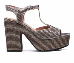 Discount 🔔 Women's Chelsea Crew Quest Platform 👗 Dress 🩴 Sandals Gold 🧨