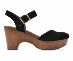 Hot Sale 🌟 Women's White Mountain Casey Platform Heeled Clog Black 🔥