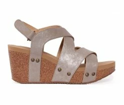 Best Sale 🌟 Women's Volatile Tory Platform Wedge 🩴 Sandals Bronze 😉