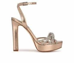Best reviews of 🥰 Women's Nine West Wowzz 👗 Dress 🩴 Sandals Light Bronze 💯