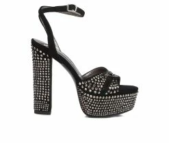 Promo ⭐ Women's London Rag Bellini Platform 👗 Dress 🩴 Sandals Black 😍