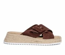 Brand new 👍 Women's Olivia Miller Breeze Espadrille Platform Wedges Chocolate ✨