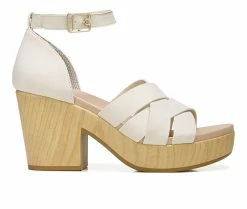 Budget 🎁 Women's Dr. Scholls Blissful Heeled 👗 Dress 🩴 Sandals Whitecap 😀