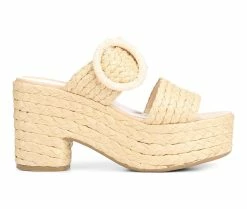 Cheapest 🤩 Women's Franco Sarto Costa Heeled 👗 Dress 🩴 Sandals Natural 😍