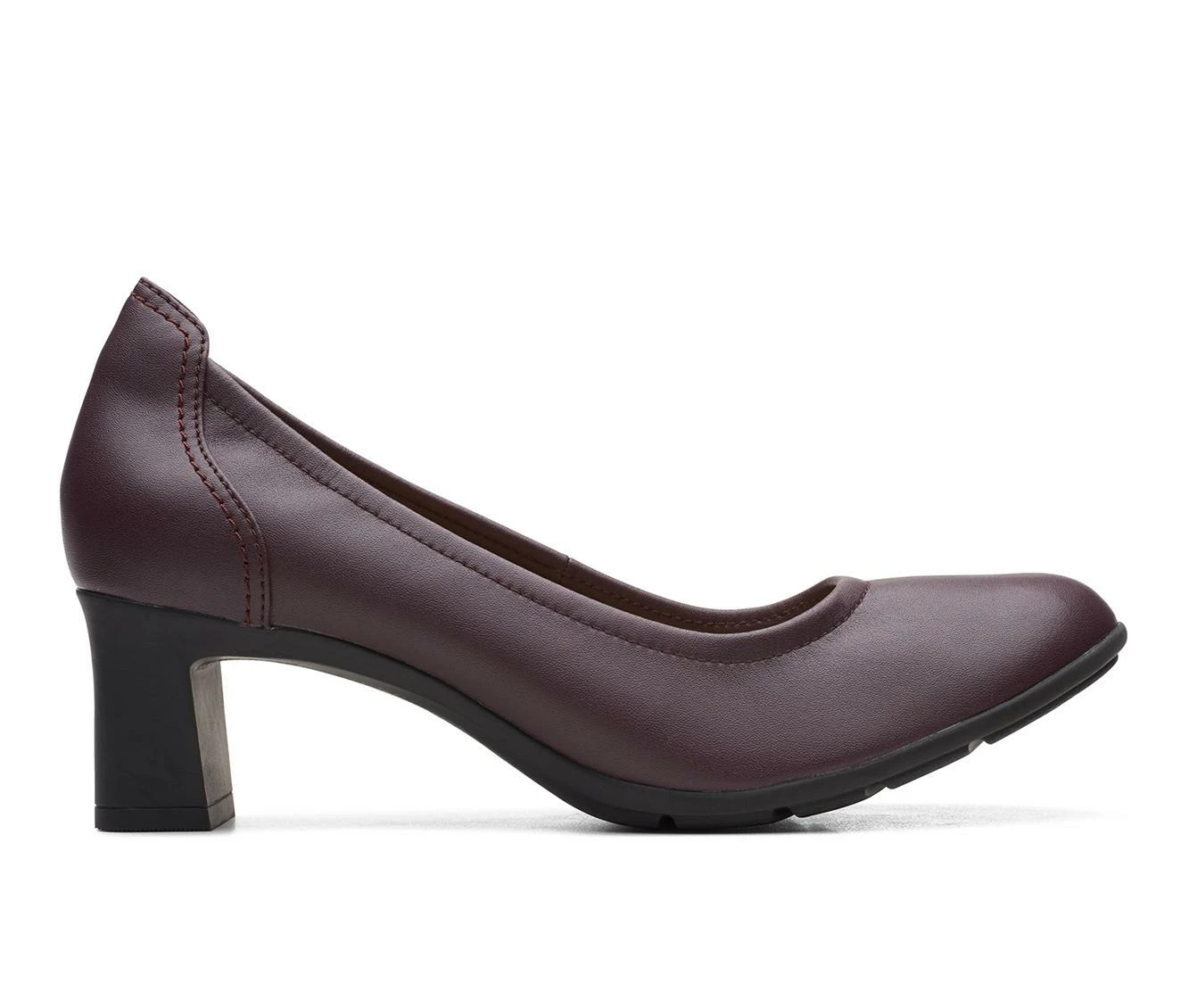 Outlet π₯ Women's Clarks Neiley Pearl Pumps Burgundy Leathe π―