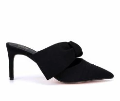 Coupon 👍 Women's New York And Company Capri Mule Pumps Black 😍