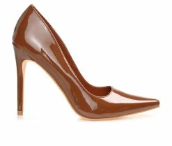 Buy 🥰 Women's Journee Collection Hadli Stiletto Pumps Cognac 💯