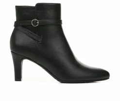 New ⌛ Women's LifeStride Guild Heeled Ankle Booties Black 😍
