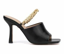 Wholesale 🎉 Women's Olivia Miller Nelly 👗 Dress 🩴 Sandals Black 👏