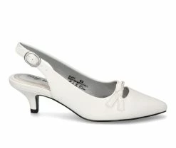 Flash Sale ⌛ Women's Easy Street Emerin Pumps White 🔥