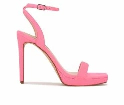 Promo 🎉 Women's Nine West Zadien 👗 Dress 🩴 Sandals Neon Pink 💯