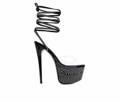 Hot Sale ⭐ Women's London Rag Sugar Platform Stiletto 👠 Heels Black 🛒