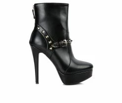 Top 10 ✨ Women's London Rag Dejang Platform Stiletto Booties Black 🌟
