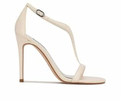 Cheapest 😀 Women's Nine West Melike 👗 Dress 🩴 Sandals Cream 🤩