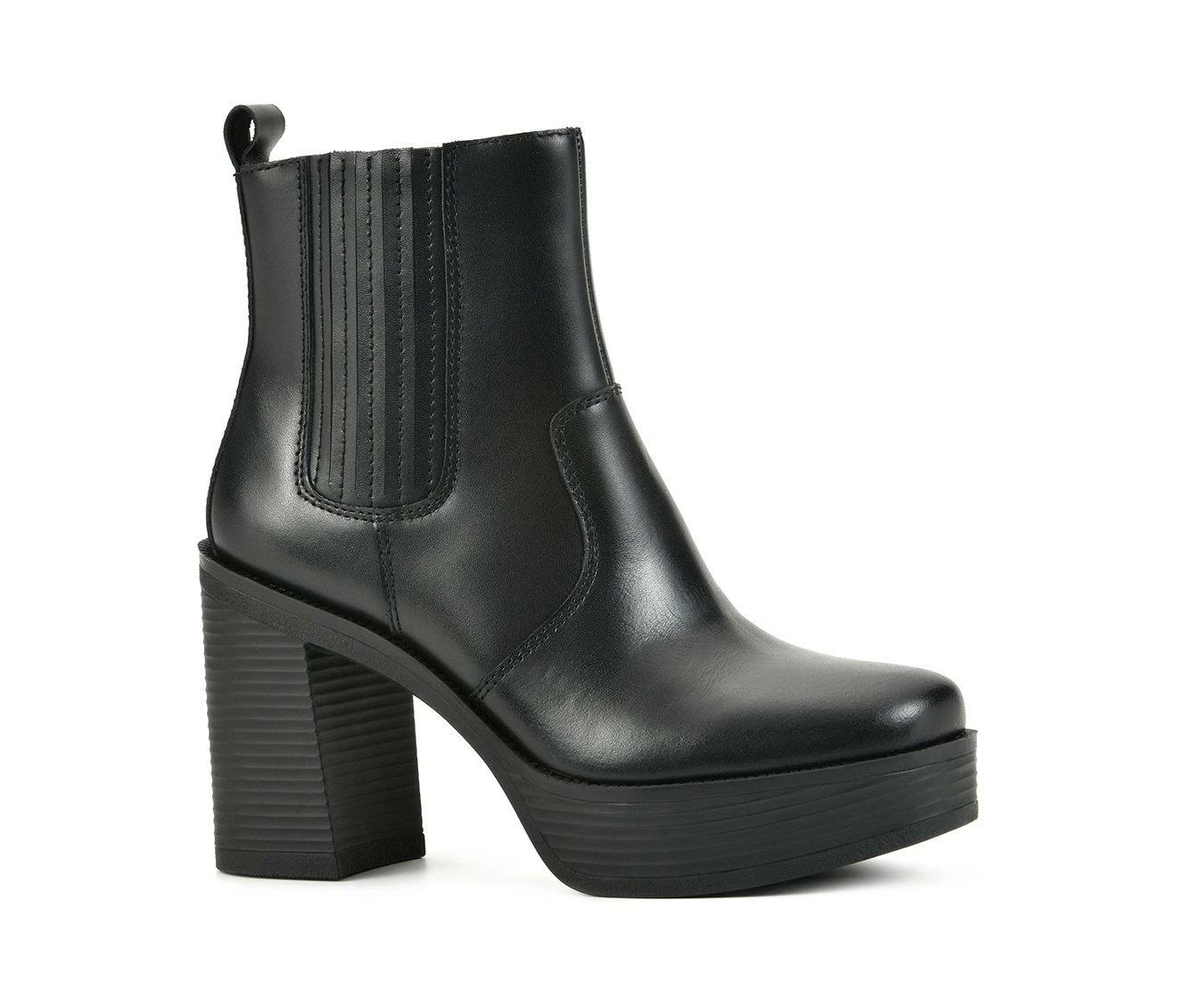 Promo ๐ Women's White Mountain Hawthorne Platform Booties Black Leather ๐ - Image 3