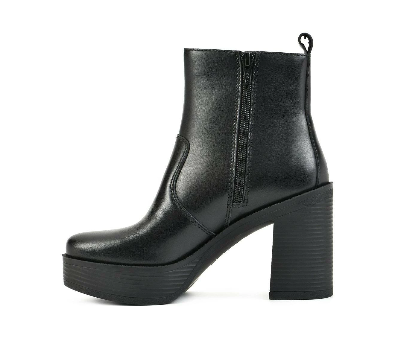 Promo ๐ Women's White Mountain Hawthorne Platform Booties Black Leather ๐ - Image 4