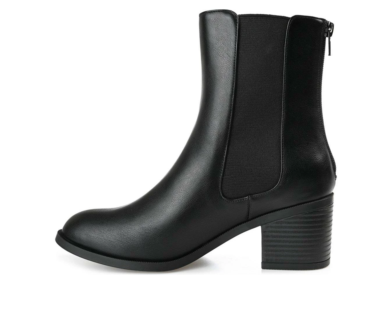 Coupon β€οΈ Women's Journee Collection Tayshia Block Heel Chelsea Booties Black 𧨠- Image 4