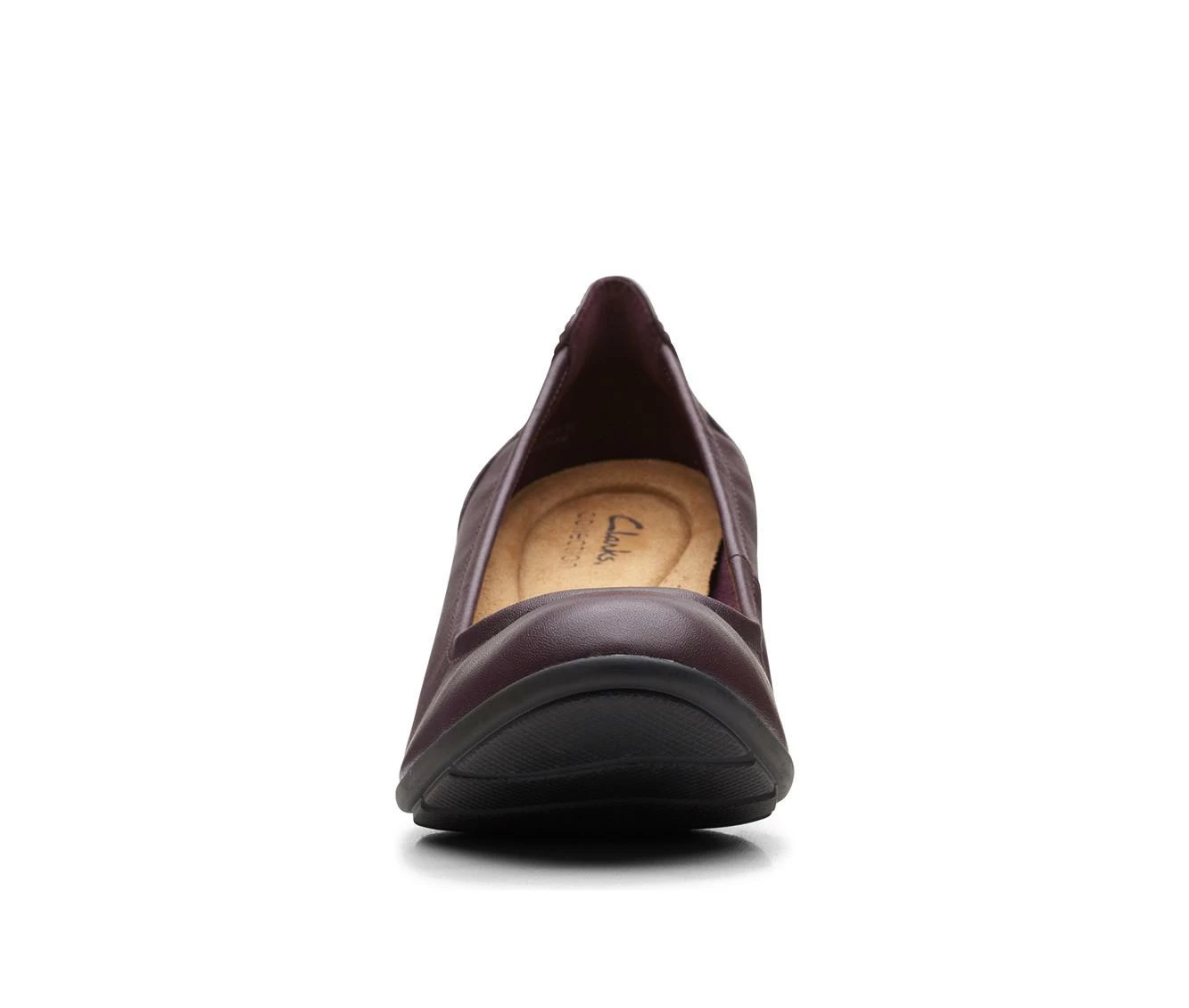 Outlet π₯ Women's Clarks Neiley Pearl Pumps Burgundy Leathe π― - Image 5