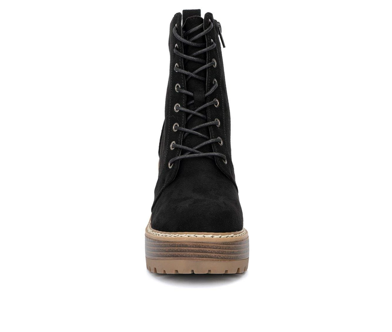 Cheapest π₯ Women's Olivia Miller Evie Platform Heeled Lace Up π₯Ύ Boots Black π― - Image 5